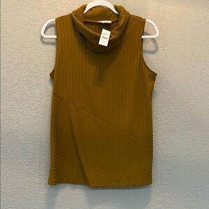 LOFT - Sleeveless Yellow Ribbed Tank Top (NWT, M)